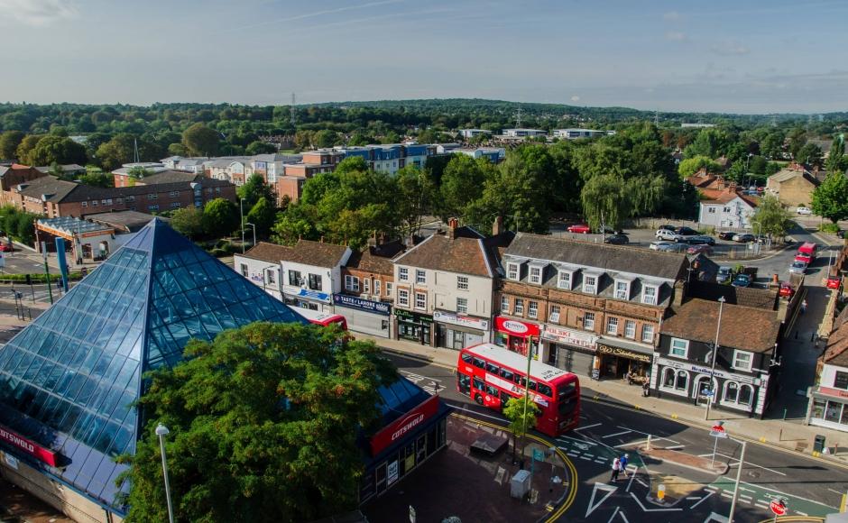 Aerial photo of watford