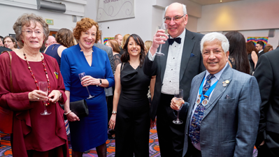 A group of winners celebrating at the Audentior Awards