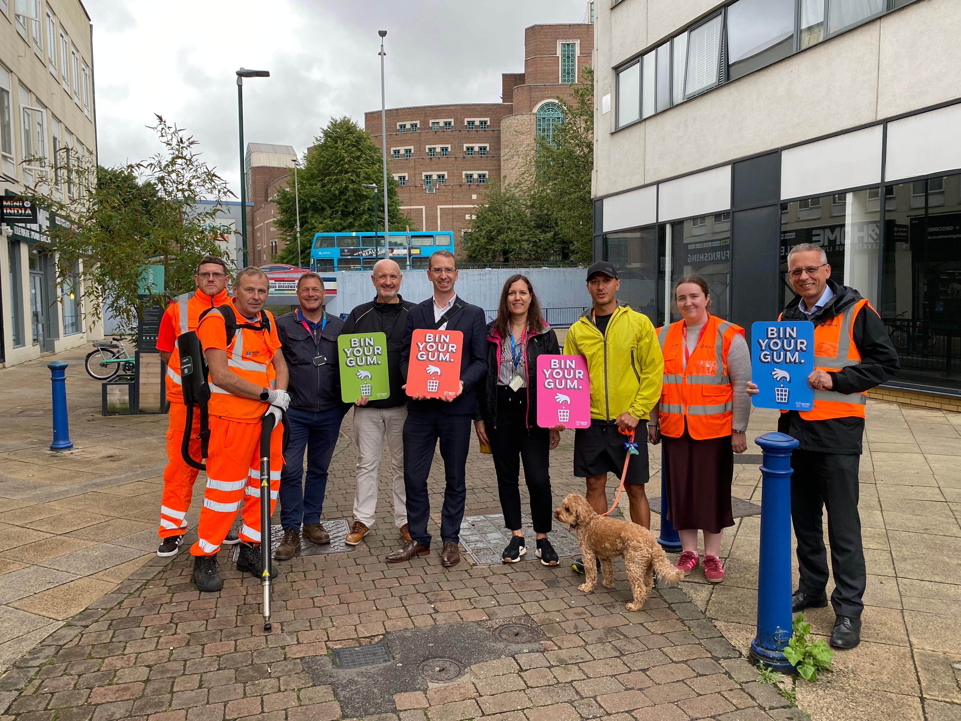 Watford Borough Council awarded funding to tackle the sticky issue of chewing gum on Queens Road