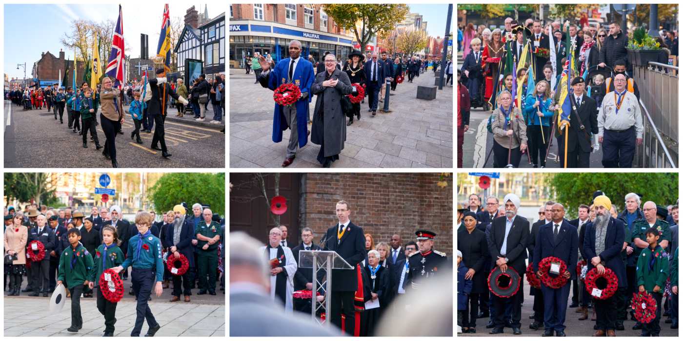 Collage of Photos from Remembrance Sunday 2022