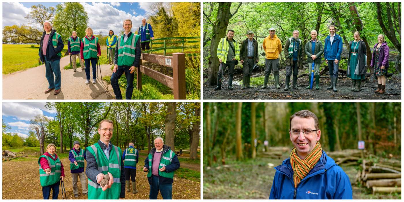 Photos of biodiversity projects at Cassiobury Park