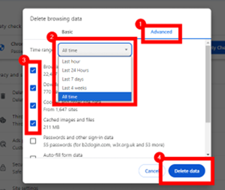 Deleted data in Chrome