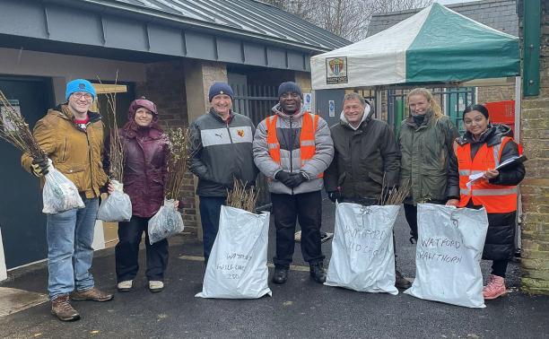 Tree giveaway at Woodside Playing Fields