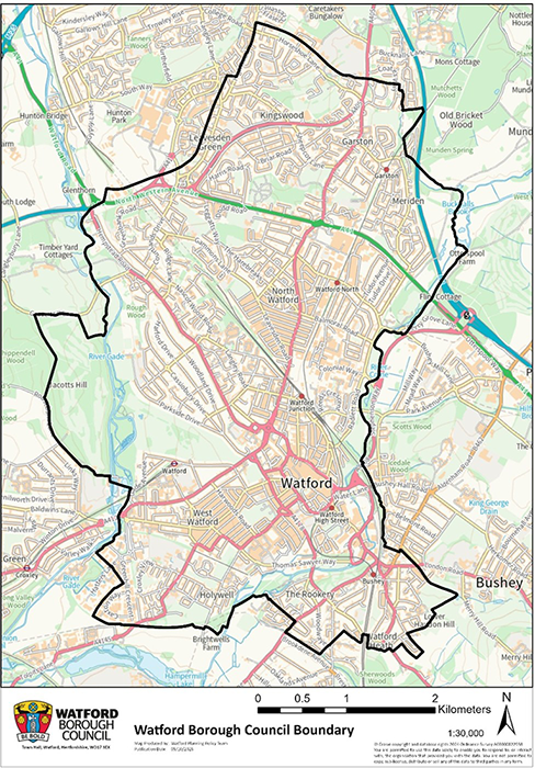 Watford Local Plan Review 2029 Map