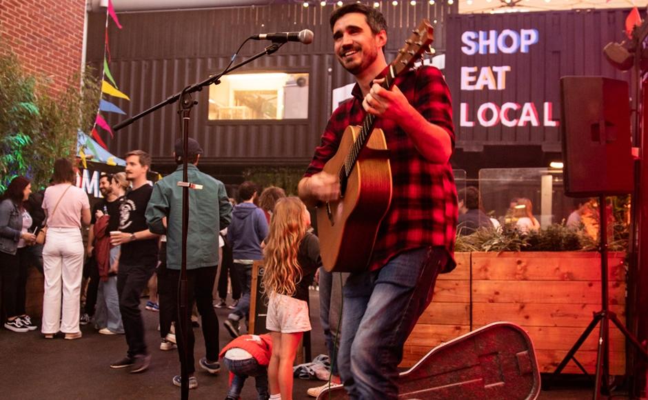 A performer at one of our Watford Market Lates events