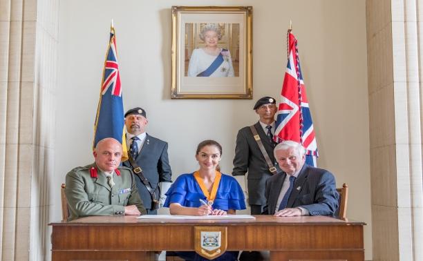 Aga Dychton at County Hall for Armed Forces Day