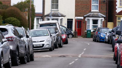 Cars parked in Oxhey