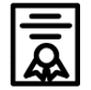 Icon of a certificate