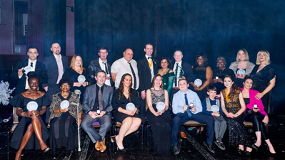 All of the winners of a previous Audentior Awards evening
