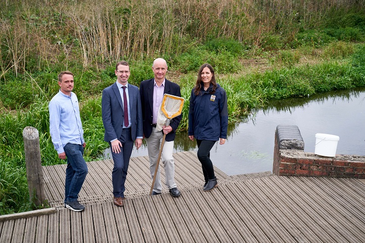 Peter Taylor with our Parks team at River Colne