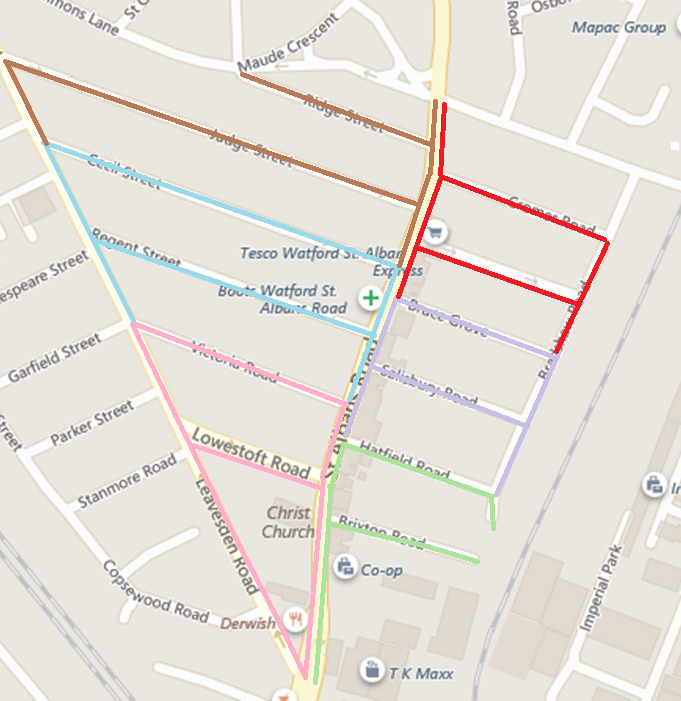 St Albans Road area