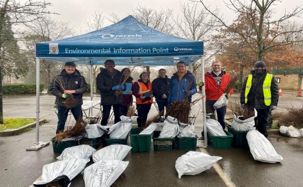 Tree giveaway at Woodside