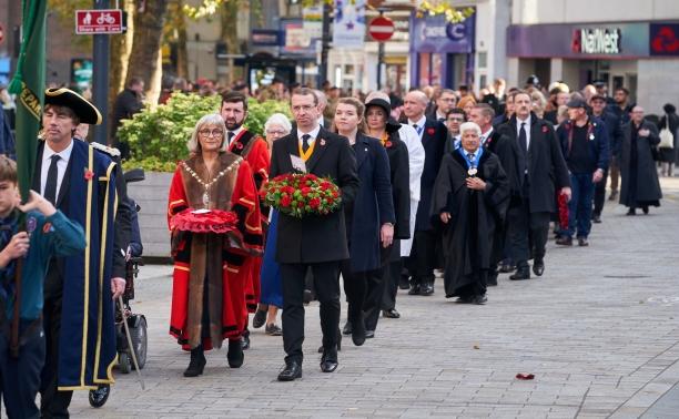 Watford remembrance parade in 2022
