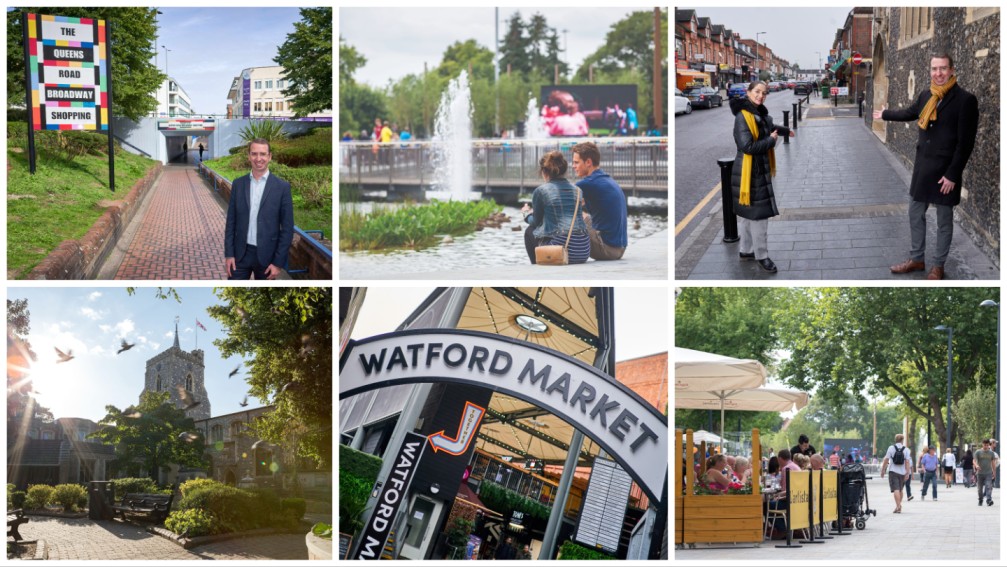 Watford town centre collage