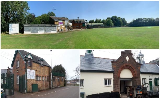 Woodside playing fields collage