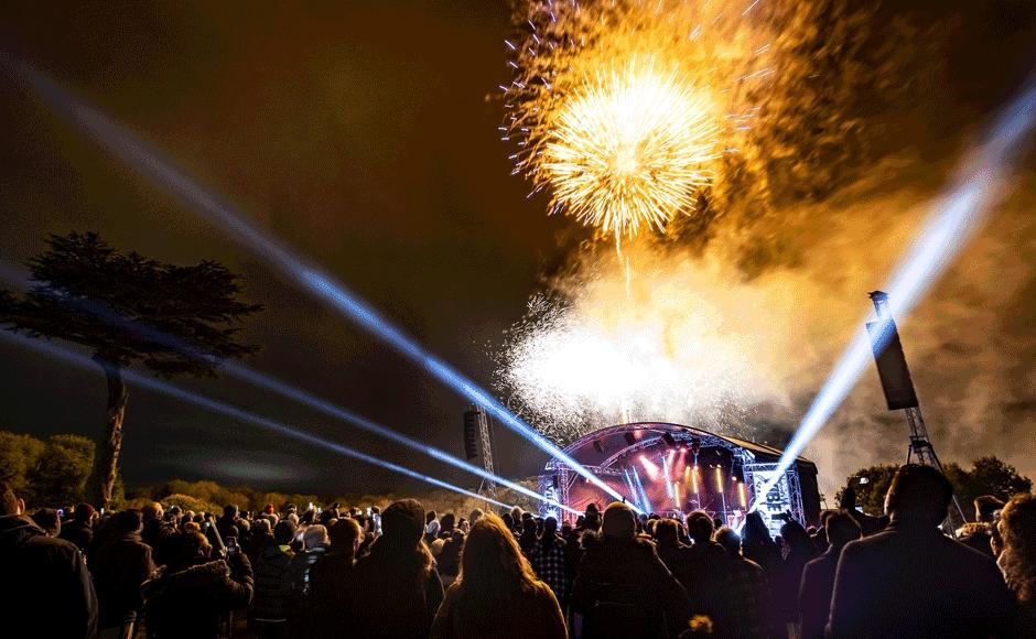 Fireworks at Cassiobury park