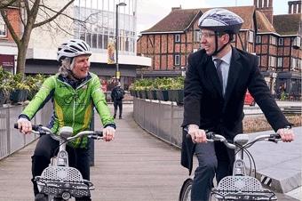 Peter cycling in Watford