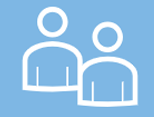 Two people figures icon