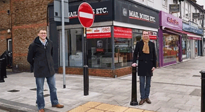 New street furniture at St. Albans Road