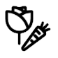 Icon of a flower and a carrot