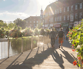 People walking in Watford High Street