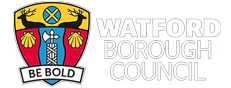 Watford Borough Council logo in white